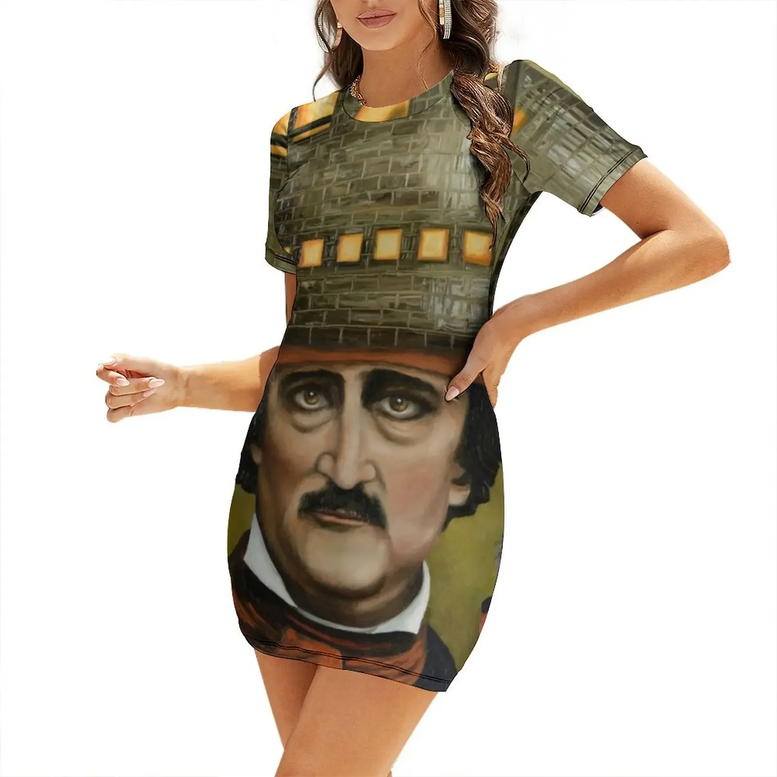 

Edgar Allan Poe Short-Sleeved Dress ladies dresses for women 2026 dress women summer Dress for girls