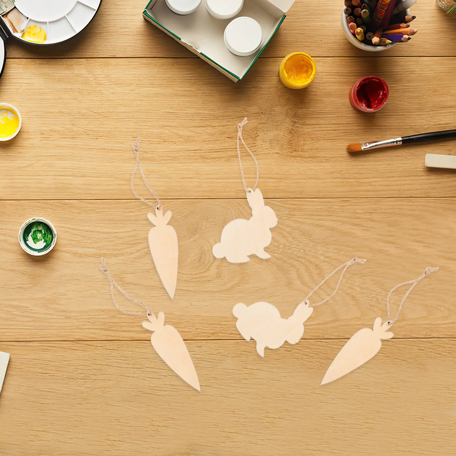 

Набор деревянных заготовок для раскрашивания: кролики и морковки, для поделок, пасхальных украшений и декора вечеринок