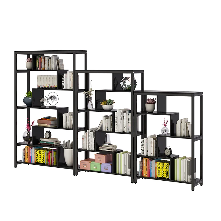 2021 new design modern creative corner library bookcase office furniture wooden bookshelf