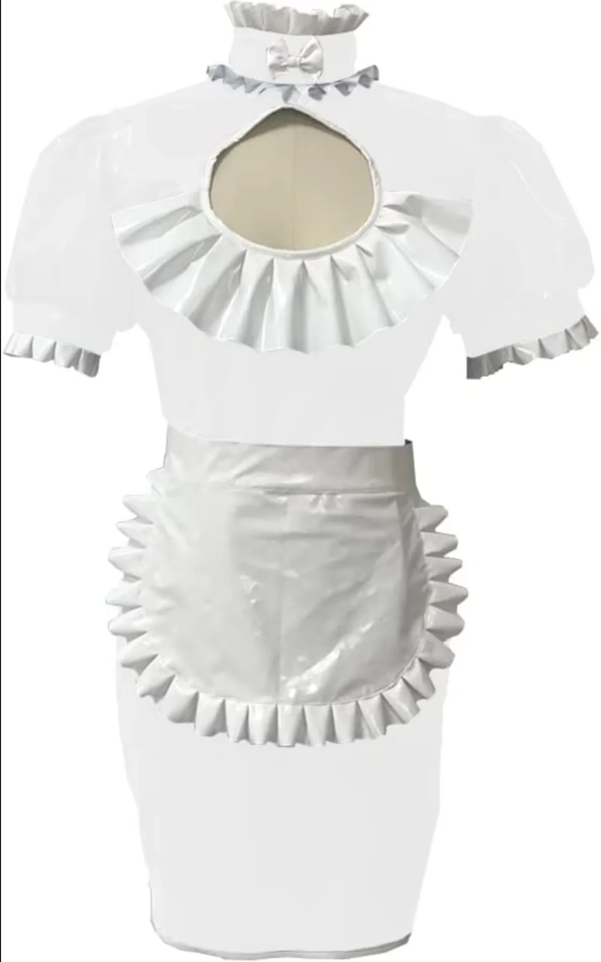 

Sissy Dress PVC Shiny Oversized Anime Cosplay French Maid Costume Mens Maid Clothes Femme Halloween Costumes