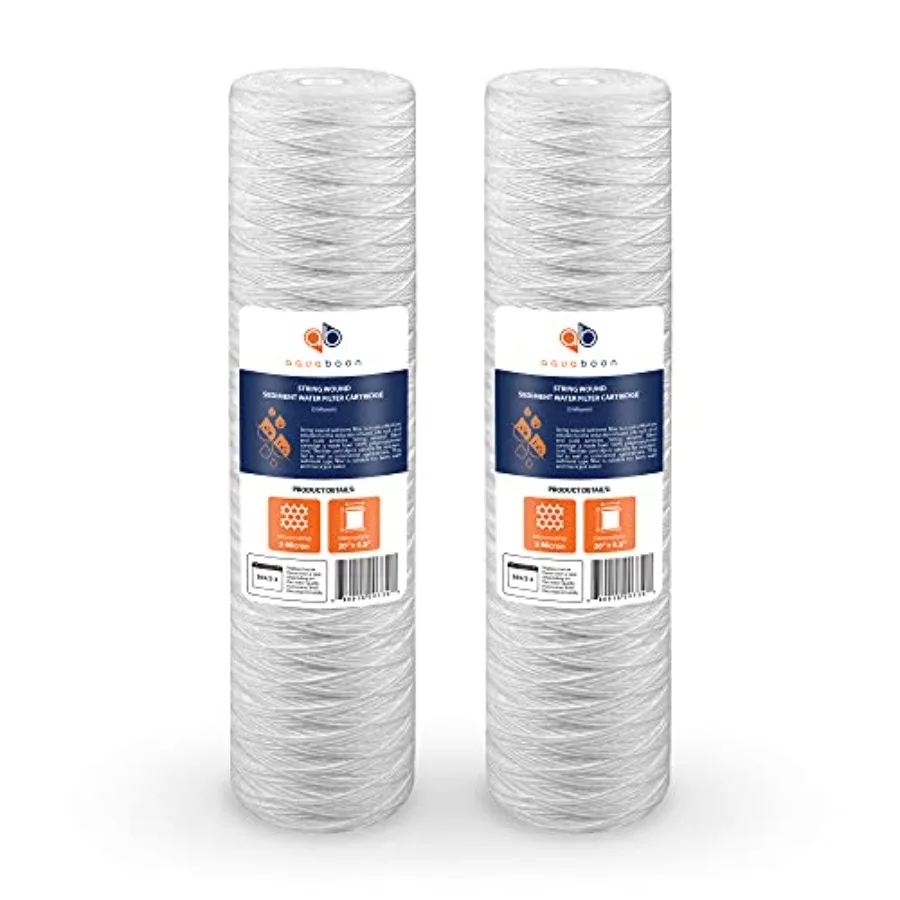 

5 Micron 20 x 4.5 Whole House String Wound Water Filter Replacement Cartridge for Well Water Filtration Compatible with WP5BB20