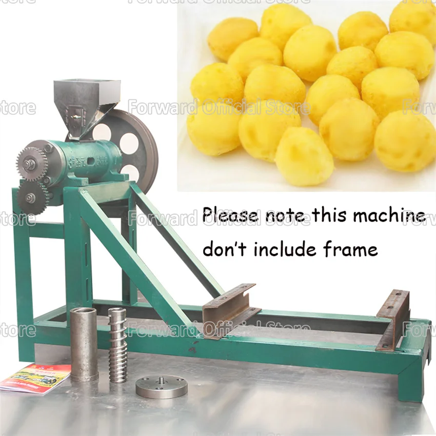 New Arrival Ball Shape Corn Snack Extruder Machine Rice Corn Cheese Ball Snack Puffed Machine Without Motor Frame