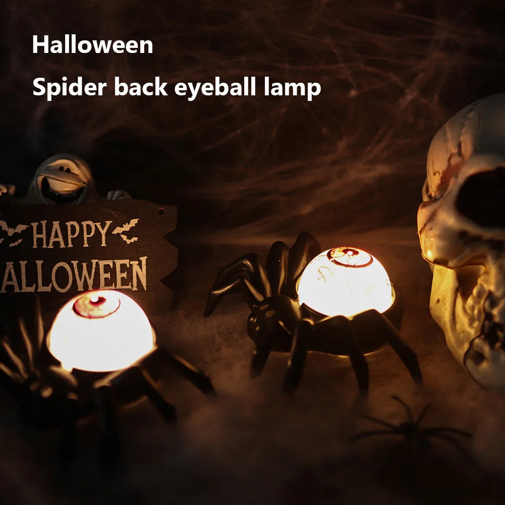 

12PCS Halloween Eyeball Lights Battery Operated Flameless LED Lights Halloween Tealights Spooky Electric Fake Lights Party Decor