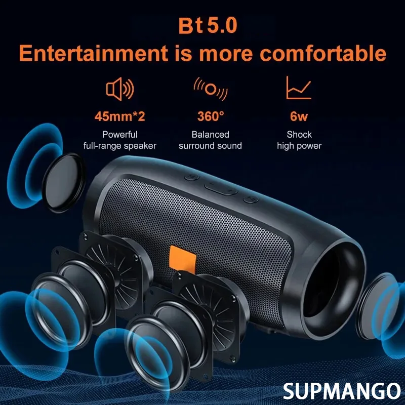 Portable Bluetooth speaker Heavy subwoofer Subwoofer Small outdoor home smart Bluetooth wireless speaker