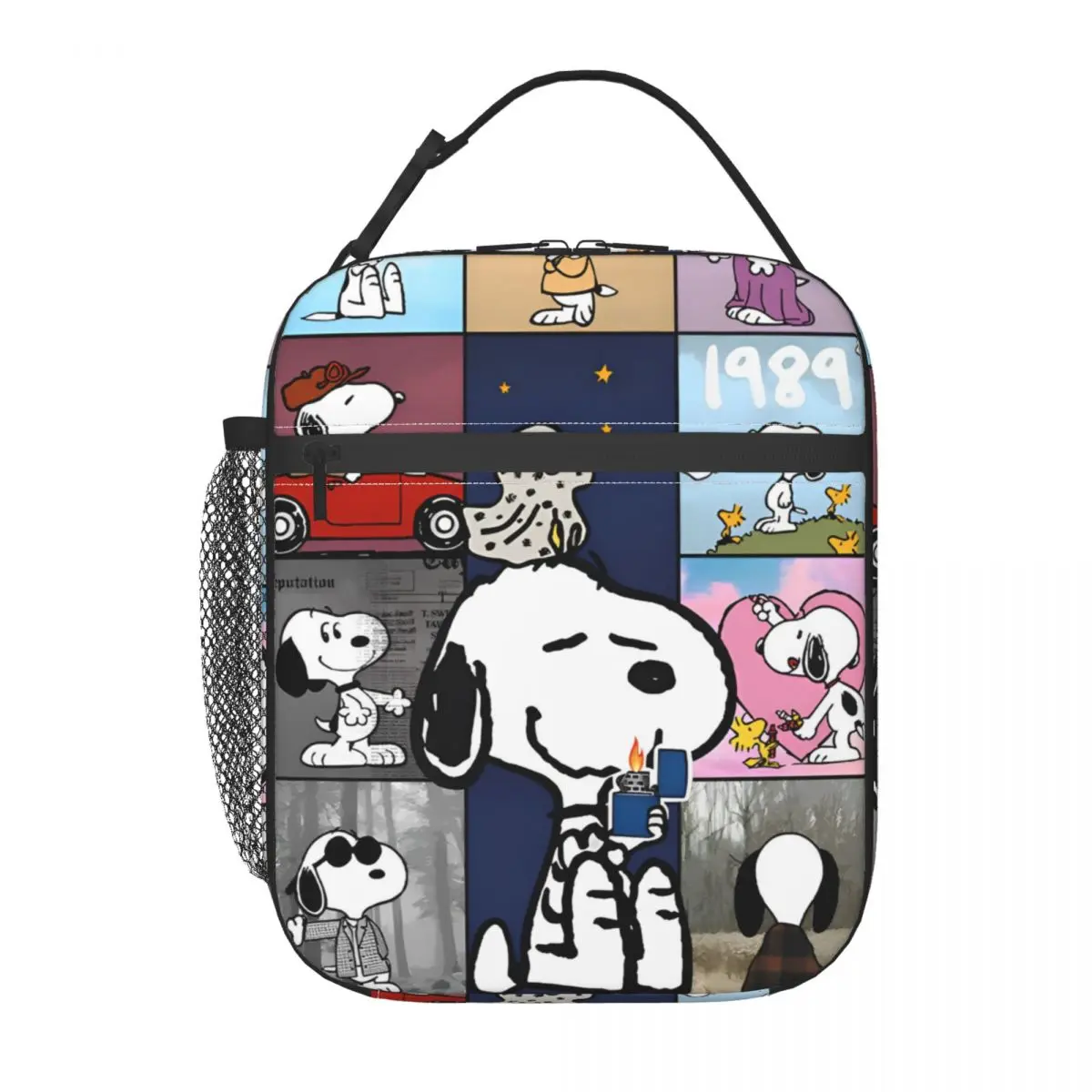 Cute Snoopy Cartoon Insulated Lunch Bag Peanuts Comic Lover Food Container Bags Reusable Thermal Cooler Lunch Boxes For Work