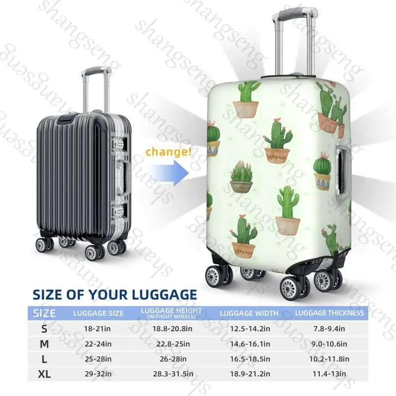 Cactus cartoon plant Thicken Luggage Cover Elasticity Trolley dust cover Suitcase Protection Cover Suitcase Case