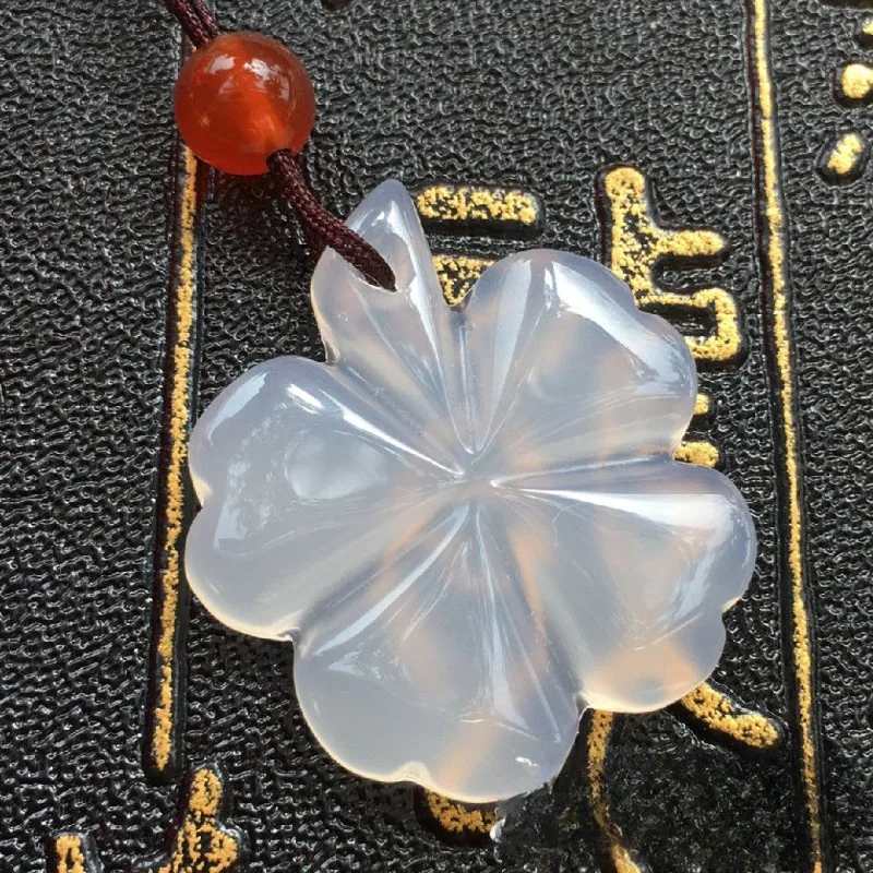 Pendentif en Agate Naturelle pour Homme et Femme, Accessoire Simple et Mignon, à la Mode