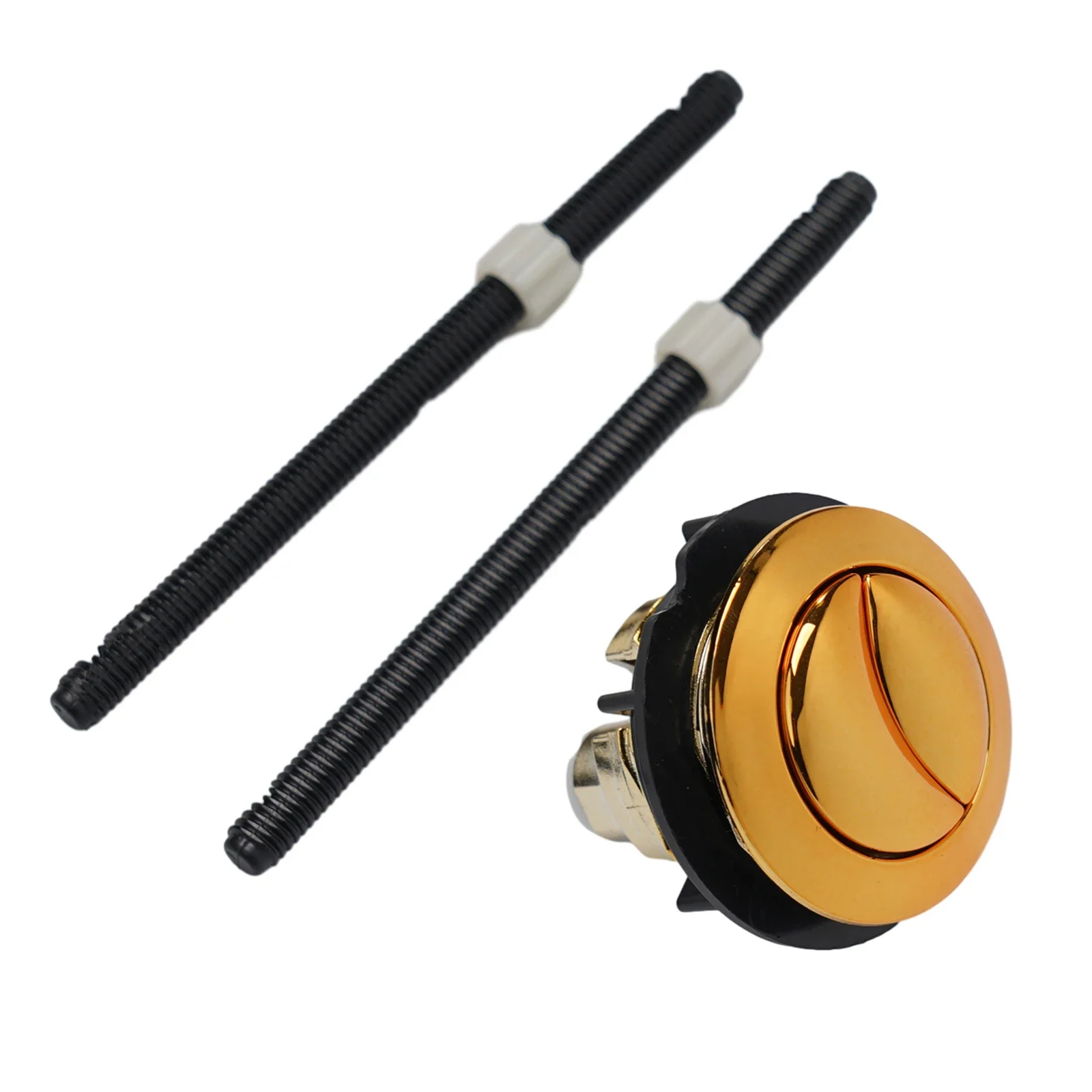 Mechanical Toilet Flush Button  38mm Gold Push Button  Suitable for Most Toilets and Water Tanks  Efficient Water Saving