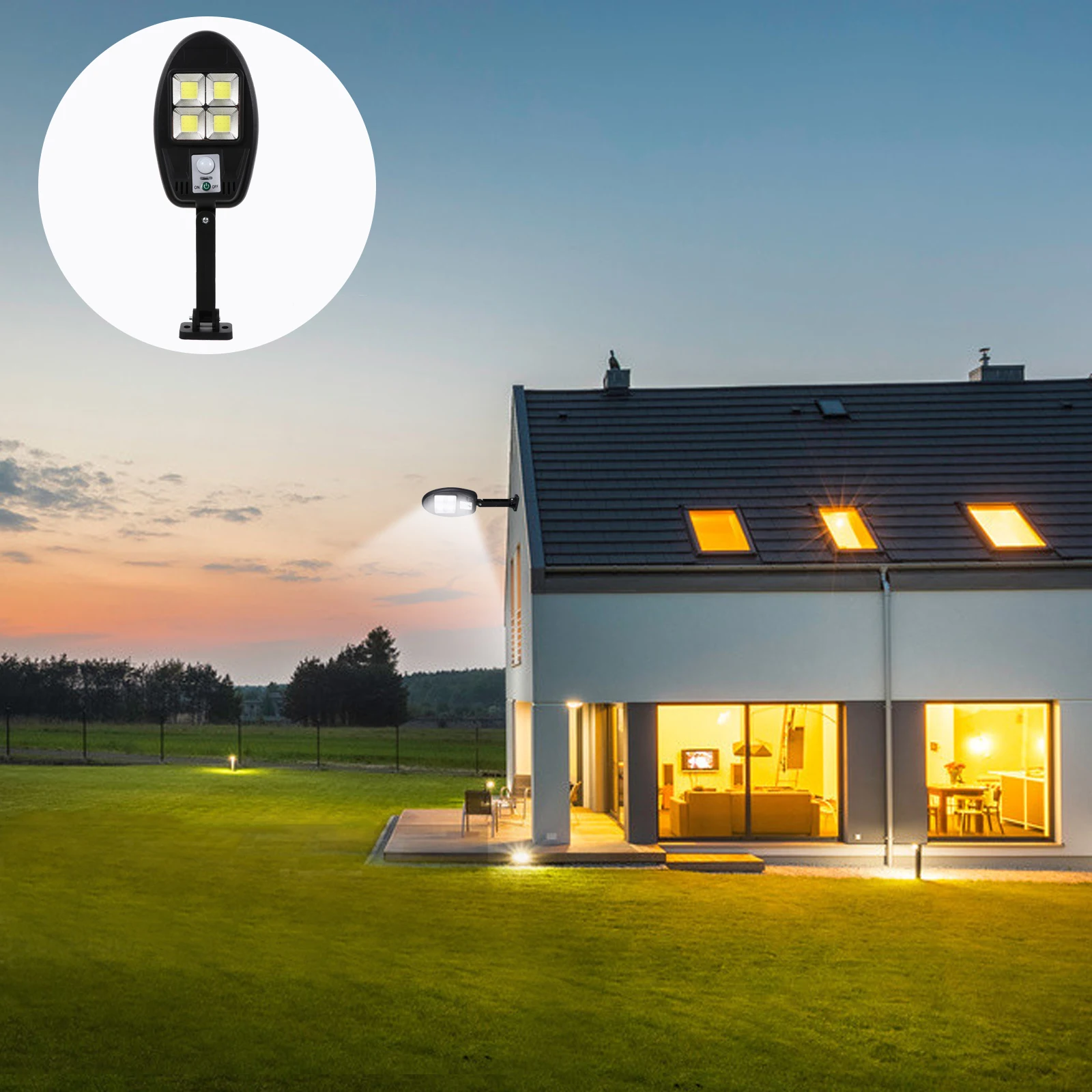 

1 Set Solar Street Light Waterproof Outdoor Led Garden Light Auto Sensor Durable Energy Saving Lighting For Courtyard Street