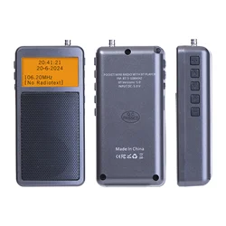 HanRongDa HRD-205 Portable FM Radio Multifunctional Bluetooth Radio Built-in Speaker Rechargeable Radio Music Player Alarm Clock