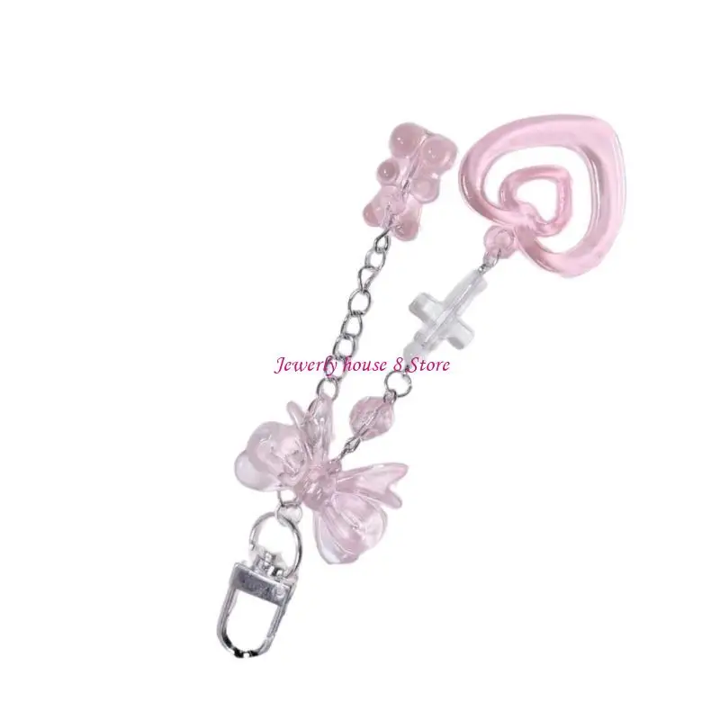 من المألوف Keycord الهاتف قلادة بطاقة كتاب قلادة جميلة مفتاح الحبل #4