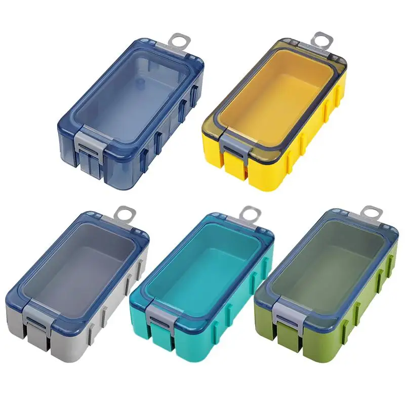 Fishing Tackle Box Organizer Waterproof Shockproof Lure Storage Silicone Sealing Strip Night Fishing Supply Luminous Accessory