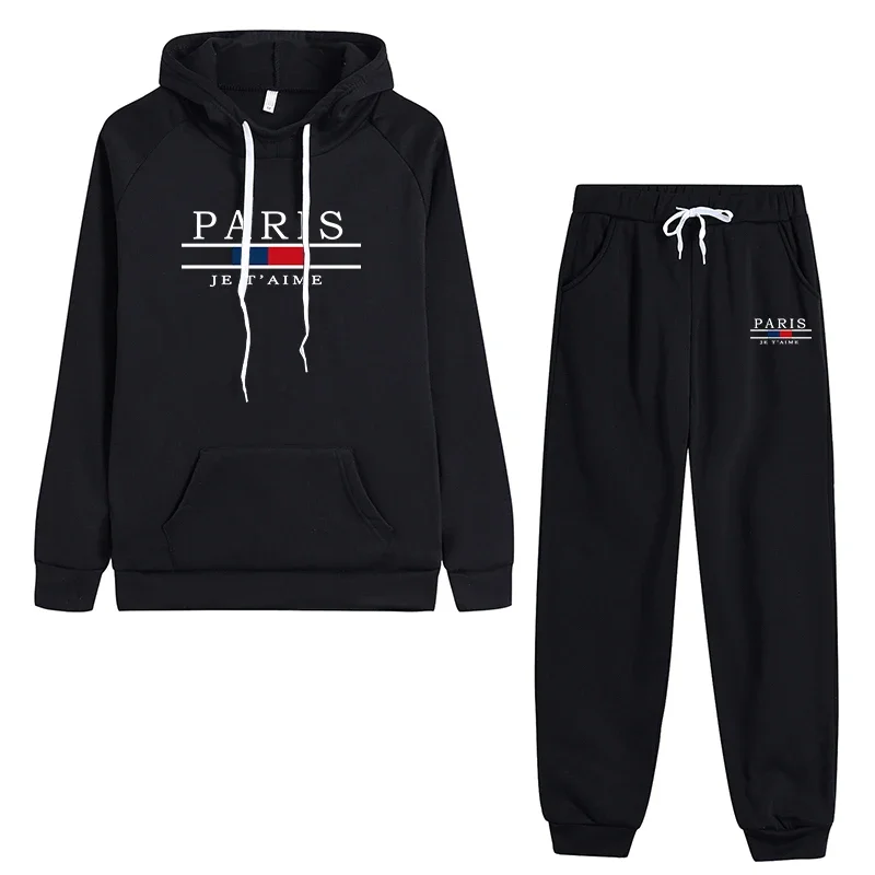 Quality Women's Tracksuit Casual Hooded Sweatshirts 2 Pcs Suit Outdoors Street Clothes 2026 Autumn Winter Warm Woman Pants Sets