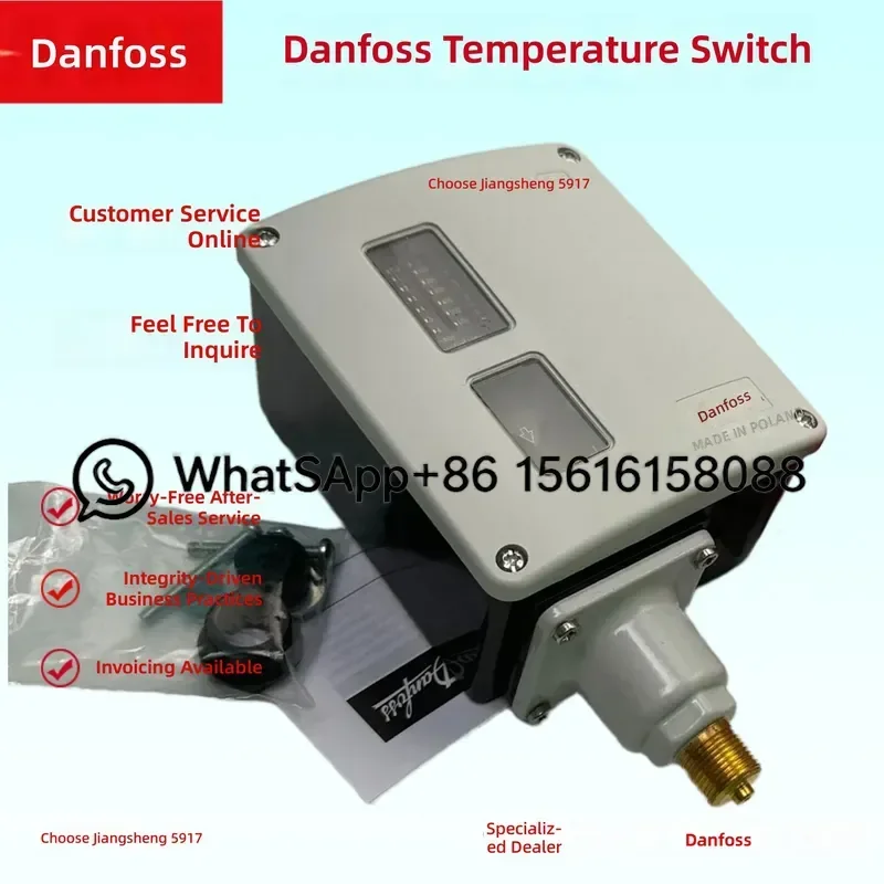 Danfoss Temperature Switch RT24 017-528566 RT26 017-518066 RT34 017-511866 Thermostat Control Valve Sensor for Heating System