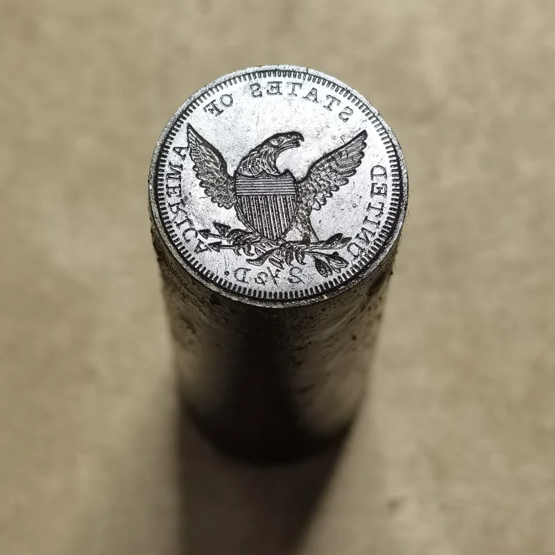 قالب العملة المعدنية للولايات المتحدة 21⁄2 دولارًا قالب "رأس التاجر - النسر الربعي"، المزيد من التاريخ للاختيار #1