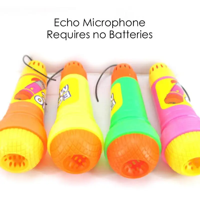 1pc Echo Microphone Funny Novelty Multicolor Echo Microphone Toy Microphone For Children Kids (No Battery Needed, Random Color)