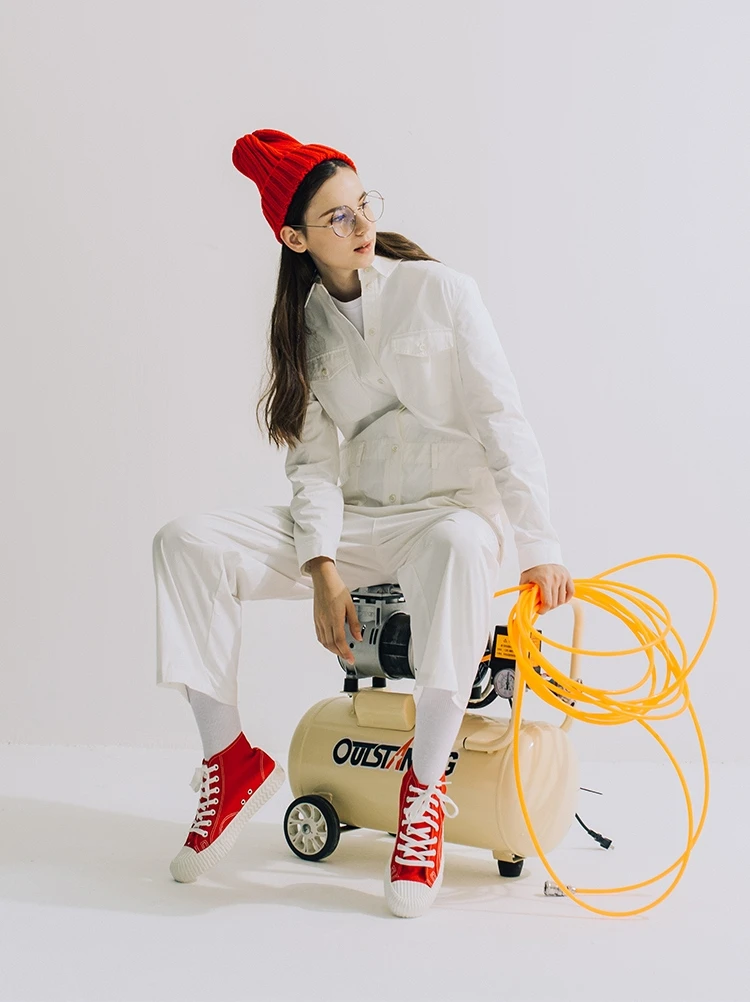 

Брюки LOEN оригинального дизайна с высокой талией, женские повседневные белые рабочие брюки в уличном стиле, длинные брюки, осень-зима, новинка