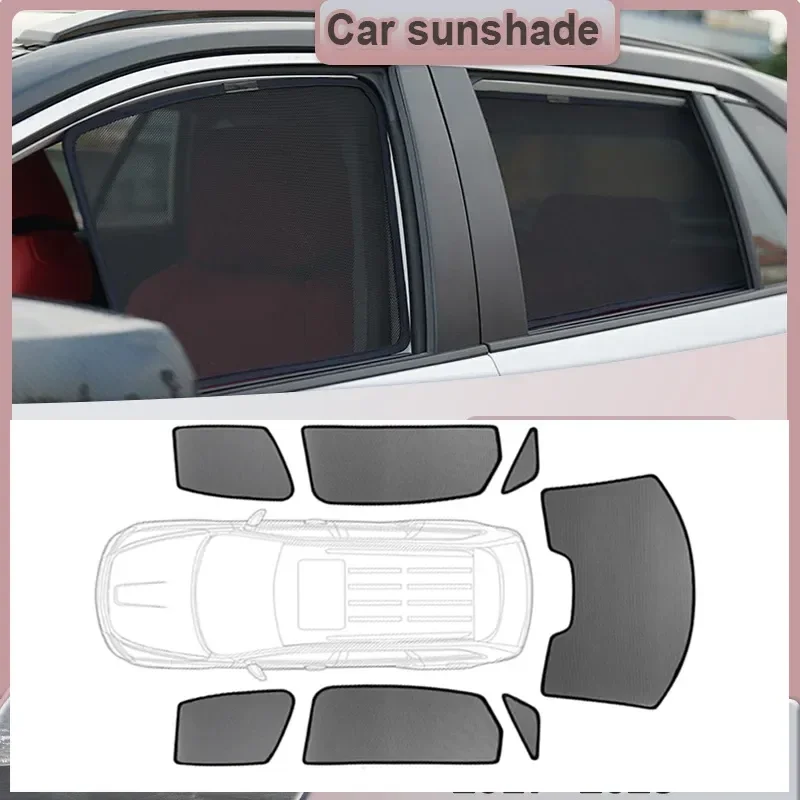 Image of Auto-Sonnenschutz aus Netzstoff für BMW 5er G30 Limousine 2017~2023, magnetischer Fenster-Sonnenschutz, Sichtschutzvorhang, Autozubehör