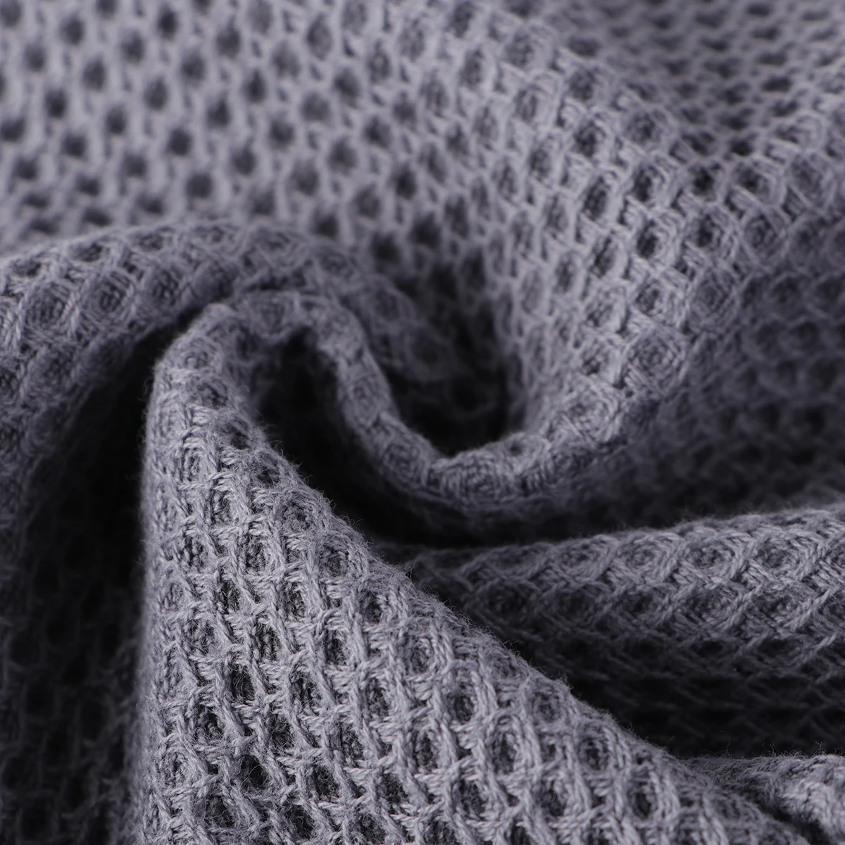 

Pure Cotton Waffle Weave Towel 32x32cm Soft Absorbent Lightweight Multi-Purpose Face Bath Towel Grey Durable Easy Care