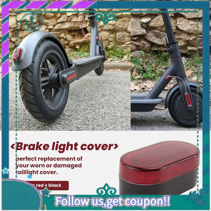 

AA92-Electric Scooter Taillights Led Rear Fender Lampshade Brake Rear Lamp Shade For Xiaomi Mijiam365 Scooter Skateboard