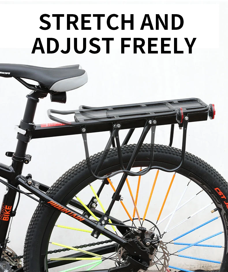 Mountainbike Träger Mit Reflektierende Platte Reit Ausrüstung Schnelle Demontage Aluminium Legierung Fahrrad Hinten Regal Fahrrad Teile – Detail 5