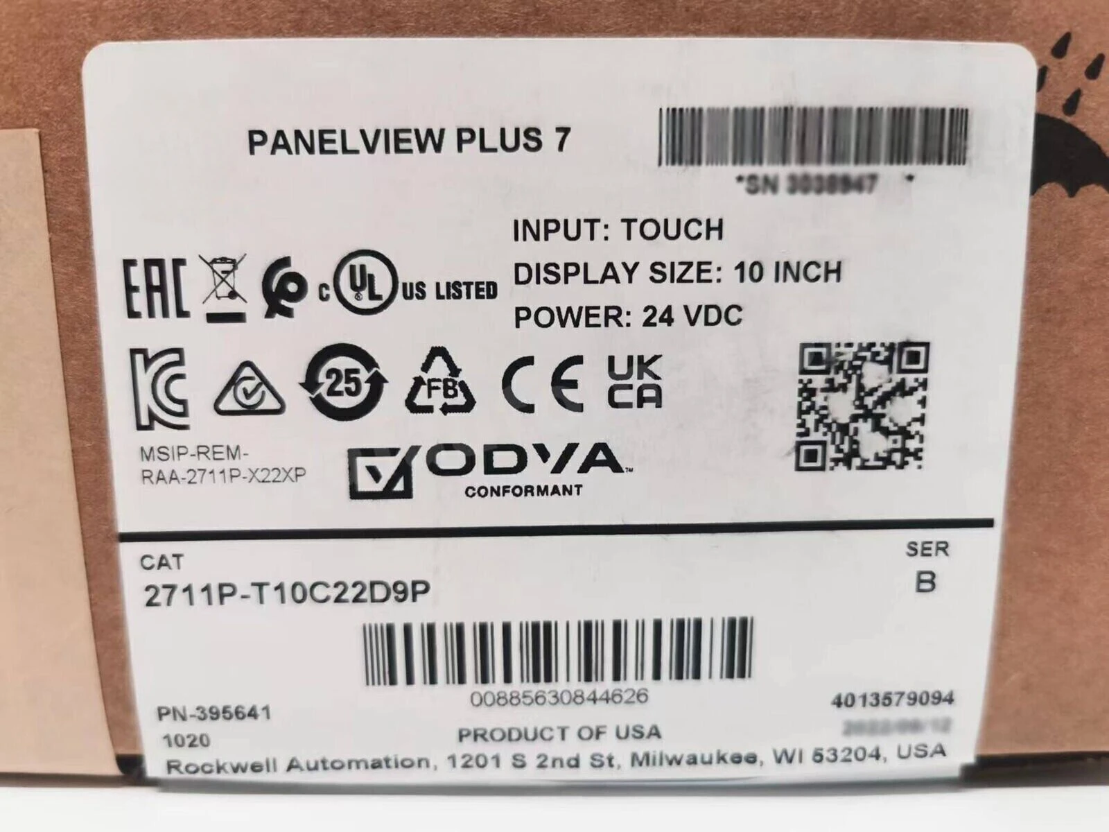 New Original Package 2711P-T10C22D9P /B HMI PanelView Plus 7 Graphics Terminal -