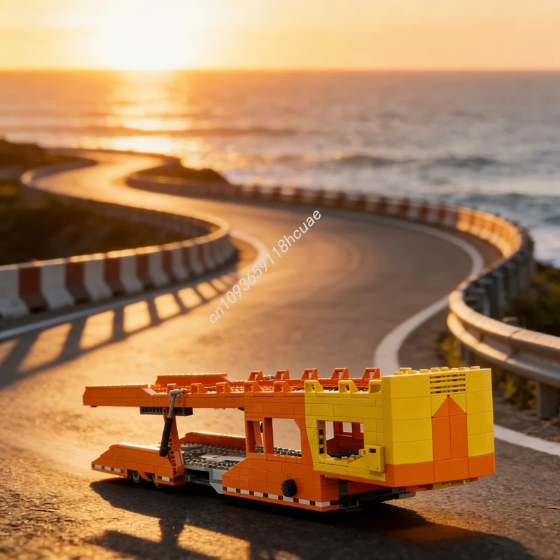 

706pcs MOC City Champions 6 Car Trailer Model Building Blocks Architecture Christmas Gifts DIY Idea Education Toys Kids Brick