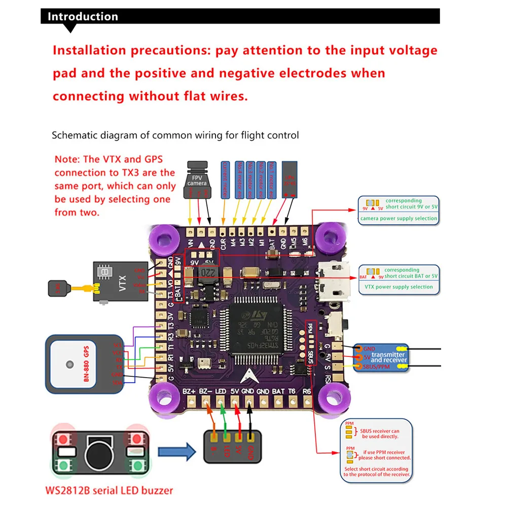 YSIDO F4 V3S V3 3-6S 30X30 FC&ESC FPV Stack BMP280 F405 Flight Controller BLHELIS 50A 4in1 ESC for FPV Freestyle Drone Model