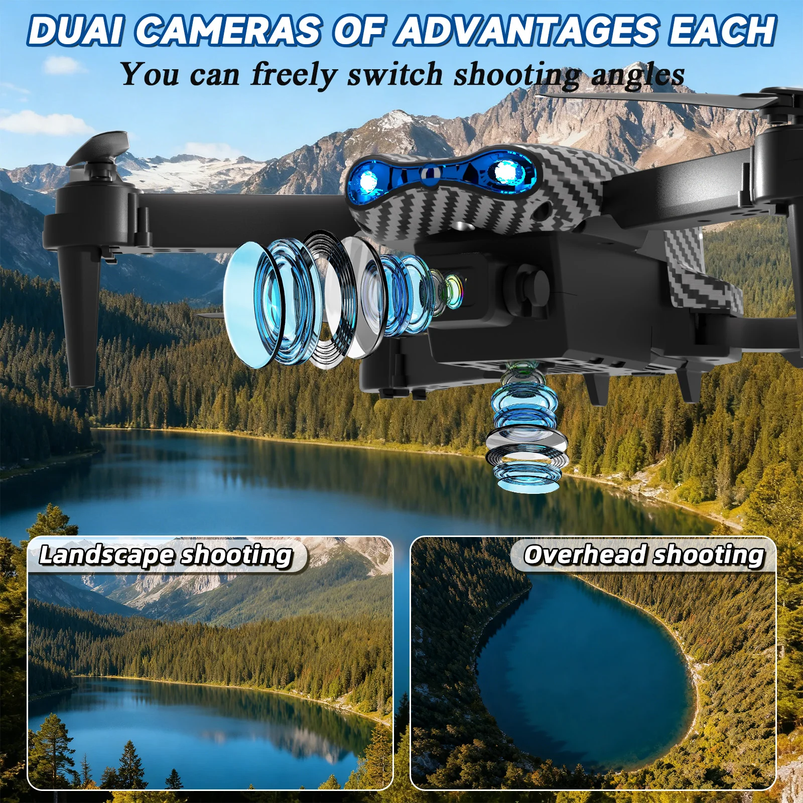 Beginner-friendly foldable remote-controlled drones with cameras, available in multiple models, make an excellent birthday gift