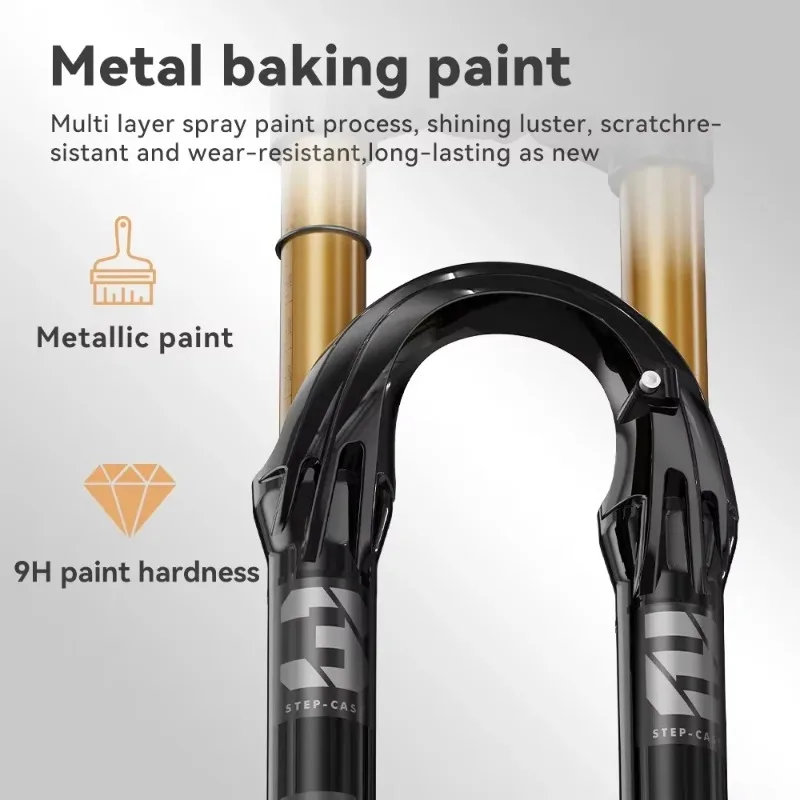 MTB Air Suspension Fork 26/27.5/29" 120mm Travel Rebound Adjustable QR Front Fork view 4