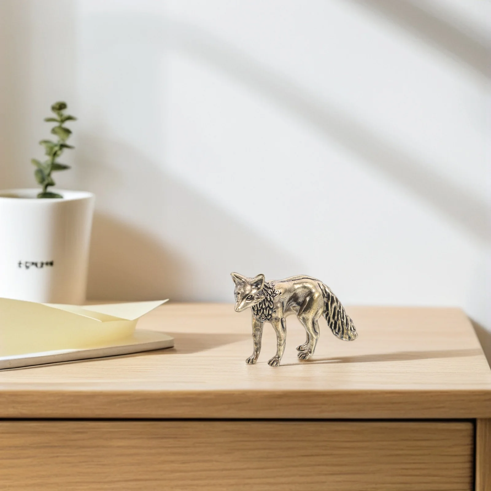 

Fox Miniature Animal Ornament Desktop Small Vintage Gift For Home Office Tea Ceremony Small Ornaments Tea Pet Statue
