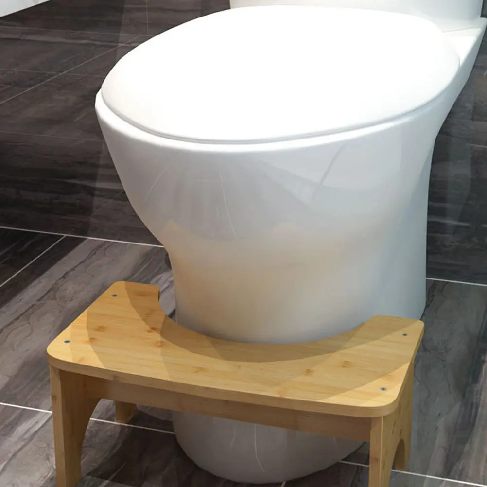 

Wooden Toilet Stool Footstool Bathroom Support Chair Kids Compact Durable Premium Easy Clean Strong Simple Family Health Stable