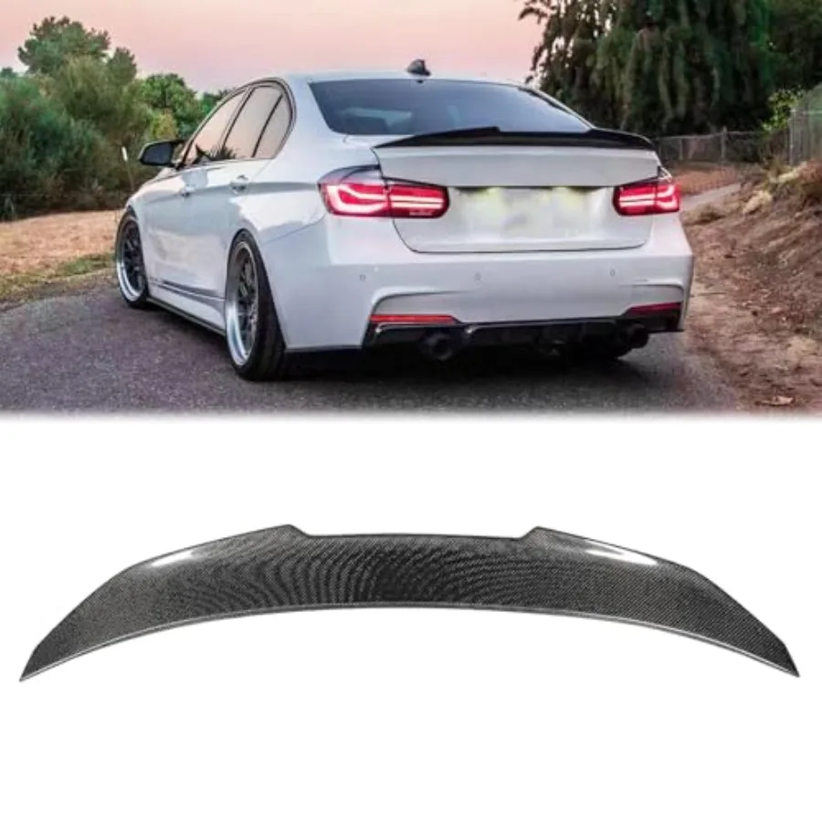 

Real Carbon Fiber Rear Spoiler Wing for BMW 3 Series F30 2012-2018 M3 F80 2015-2018 Black Matte Finish High-Quality Lightweight