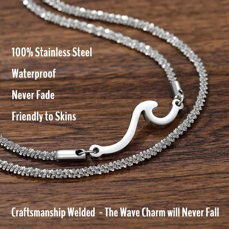 Waterproof Bestie Sister Best Friend Birthday Gifts Beach Jewelry Adjustable Stainless Steel Anklets Ankle Bracelets for Women view 5