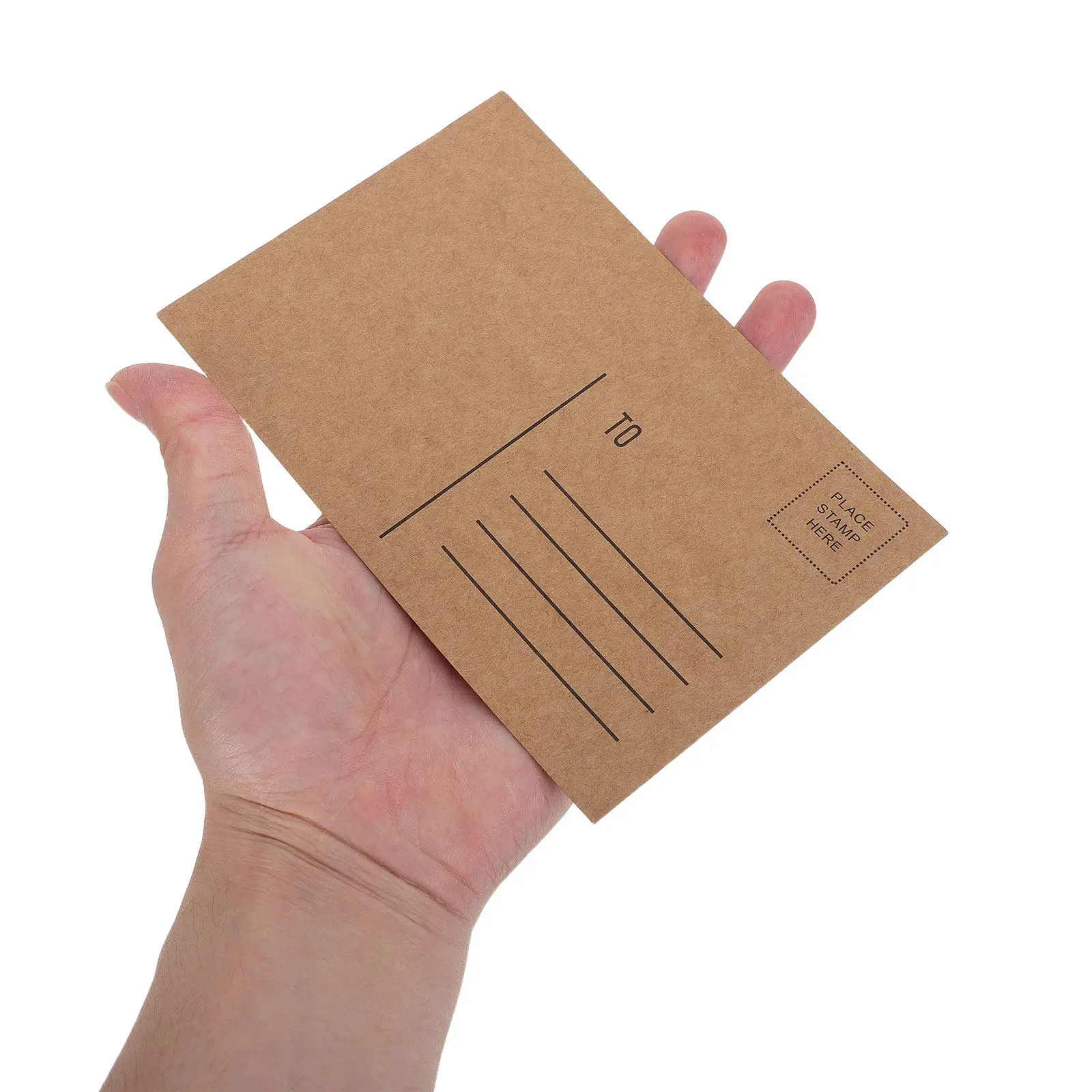 150 Pcs Blank Postcard Paper Art Postcards Cardstock for Mailing Brown Craft Mailable Bulk Travel
