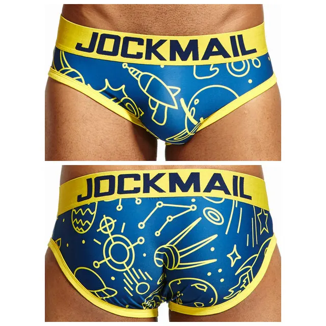 JOCKMAIL printing Men Underwear Sexy Men Briefs Breathable Mens Slip Cueca Male Panties Underpants Briefs Gay Underwear