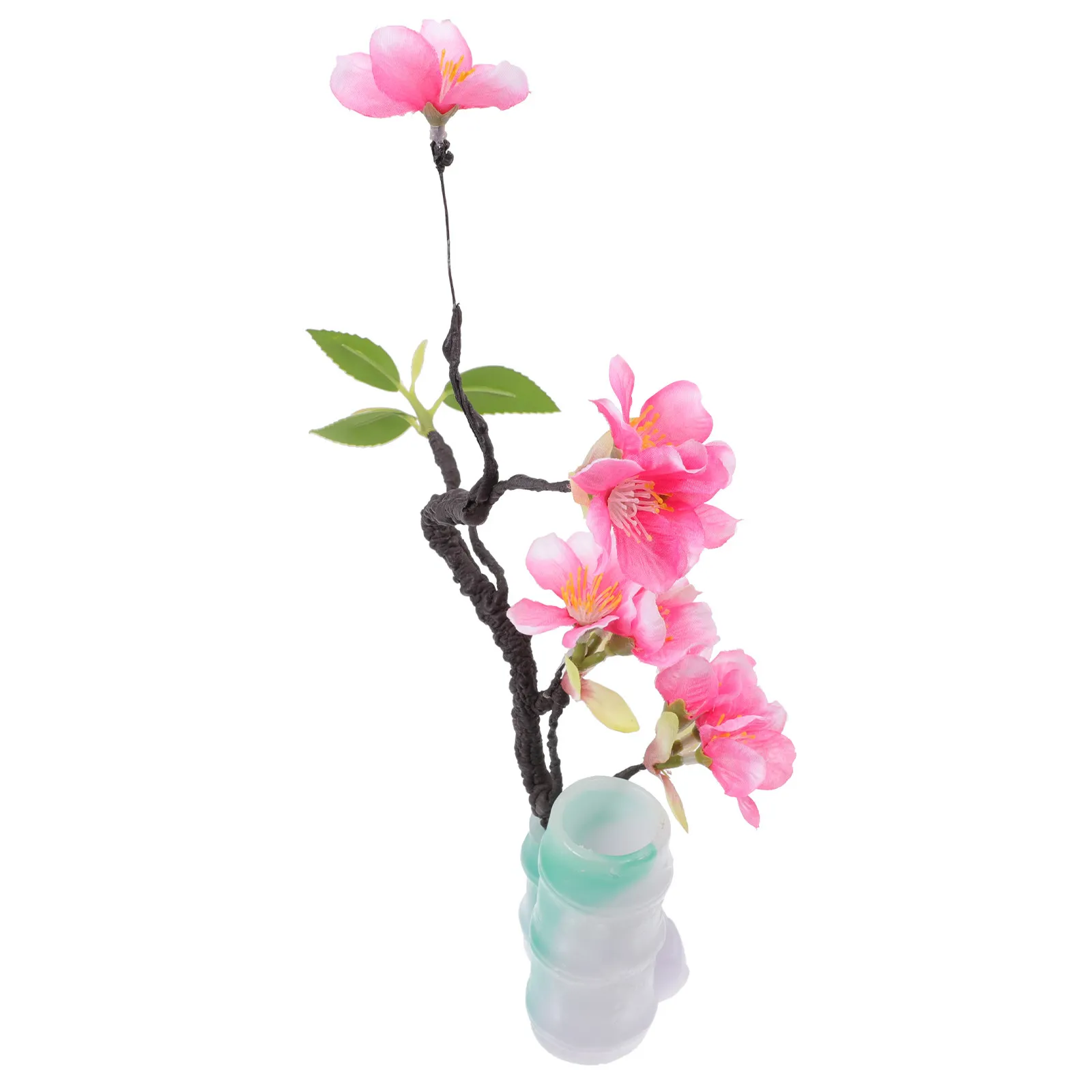 1 Stück Künstliche Jade-Bambus-Kirschblüte als Dekoration für Sushi-Teller, Sashimi-Platten und Kalte Gerichte, Dekorative Blume für den Tisch
