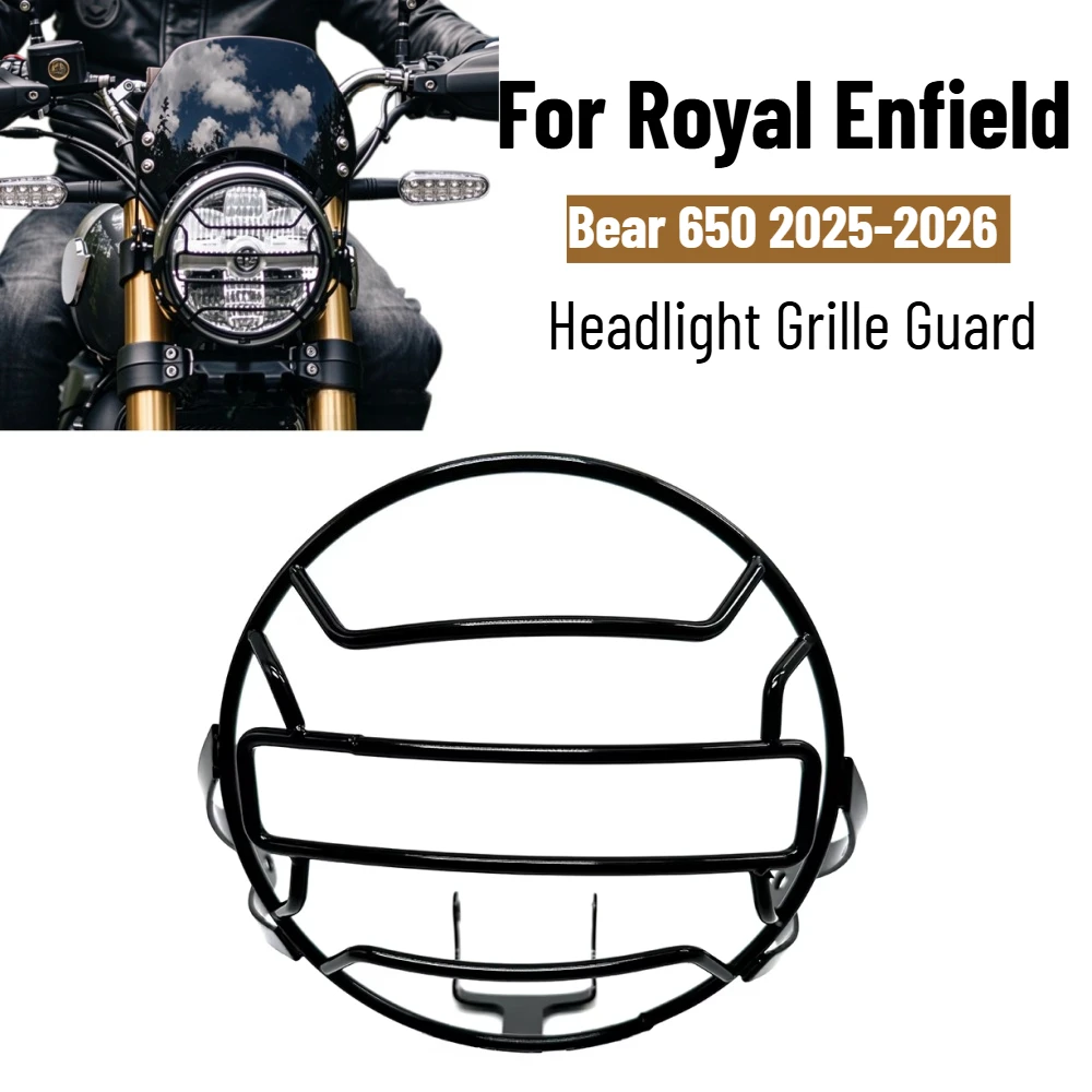 For Royal Enfield Bear 650 BEAR 2025 2026 Motorcycle Headlight Grille Guard Protector Headlamp Mesh Grille Cover Accessories