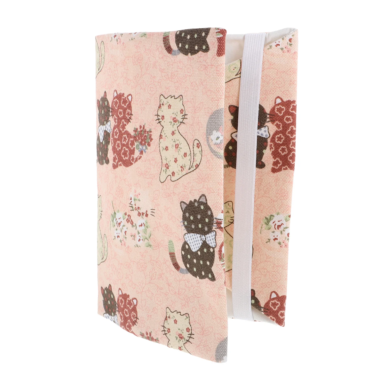 Funda protectora de libro A5, cubierta rígida de tela suave, Protector de libro con patrón de flores, funda ajustable para cuaderno