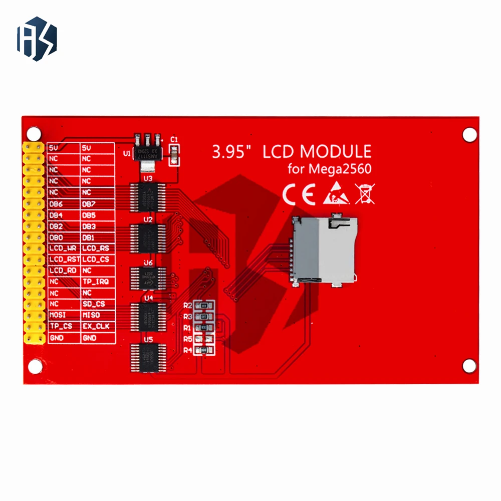 وحدة عرض LCD 3.95 بوصة/4.0 بوصة 320 × 480 ILI9488 TFT مع لوحة لمس - واجهة 8 بت لـ Arduino لـ UNO و Mega2560