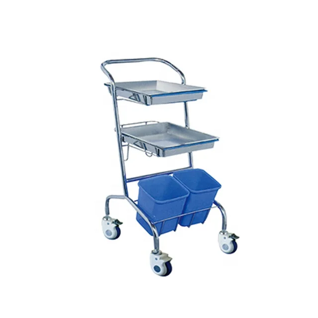 

Hospital treatment trolley nursing cart with brake