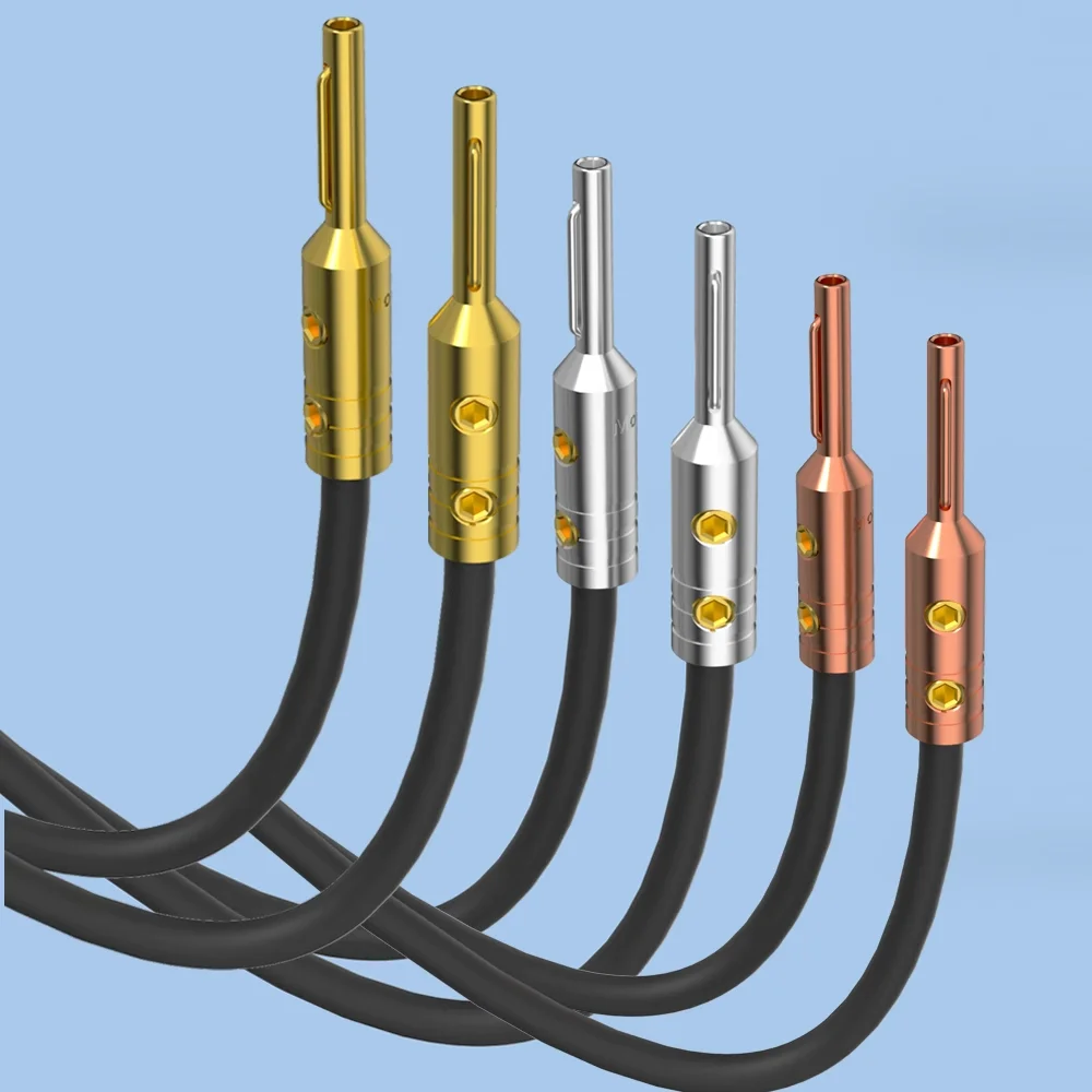 

Monosaudio B80 Hifi Audio Banana Plug Pure Copper Silver/Gold/Rhodium Plated Available Jack Terminal for 5mm Speaker Wire