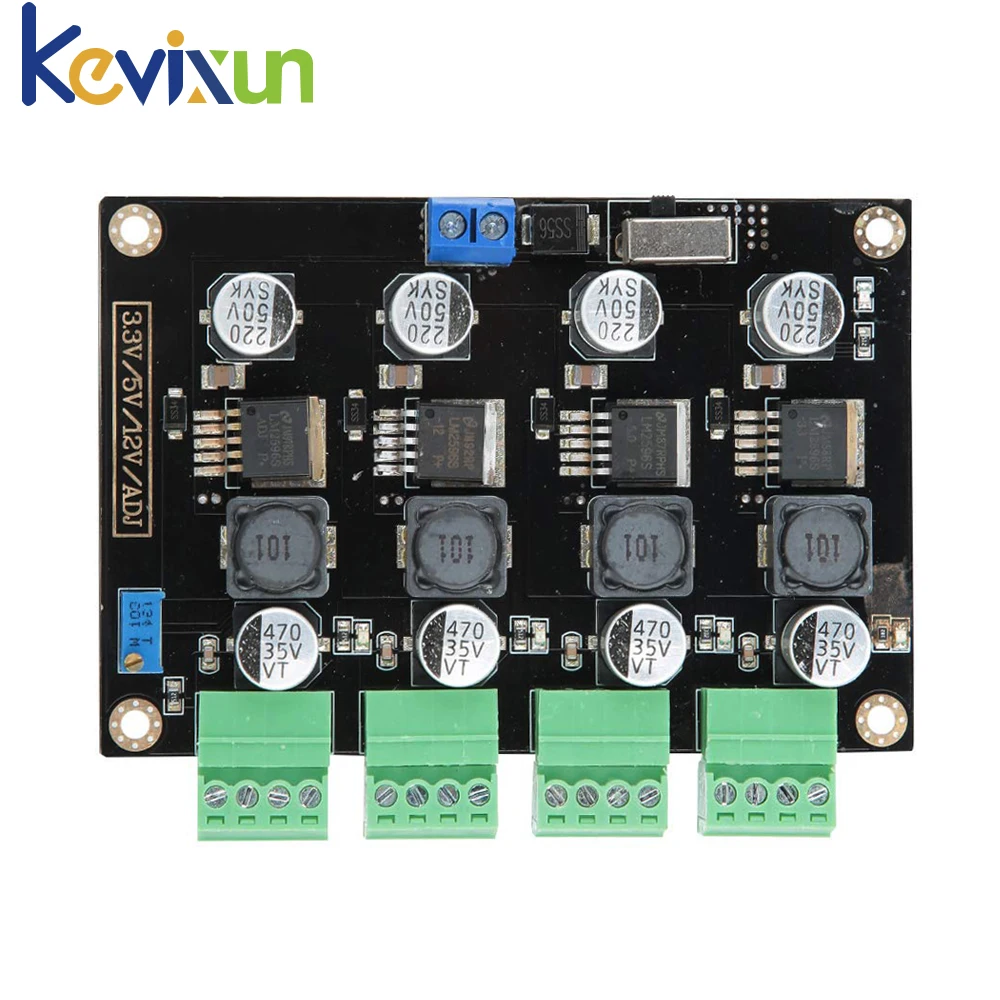 LM2596 Multi Channel Switching Power Supply 3.3V/5V/12V/ADJ Adjustable Voltage Output Power Supply Module