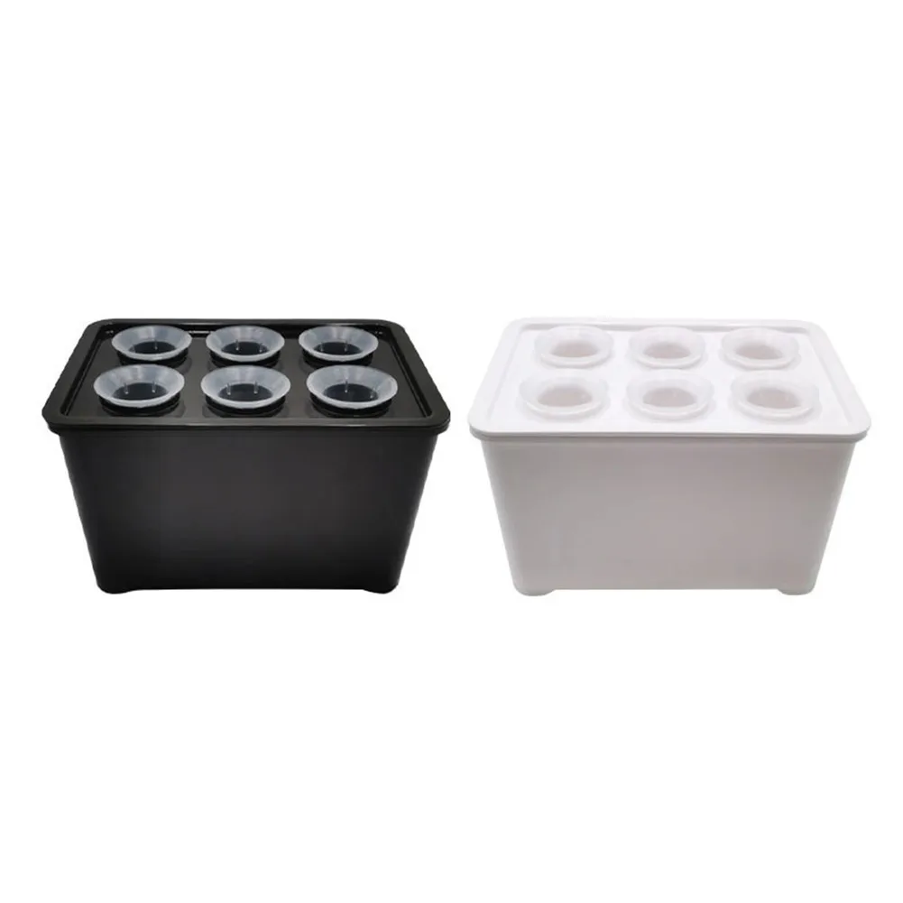 Hydroponics Growing Box 6 Holes Indoor Cultivation System for Household Plants with Sunlight Simulation Feature