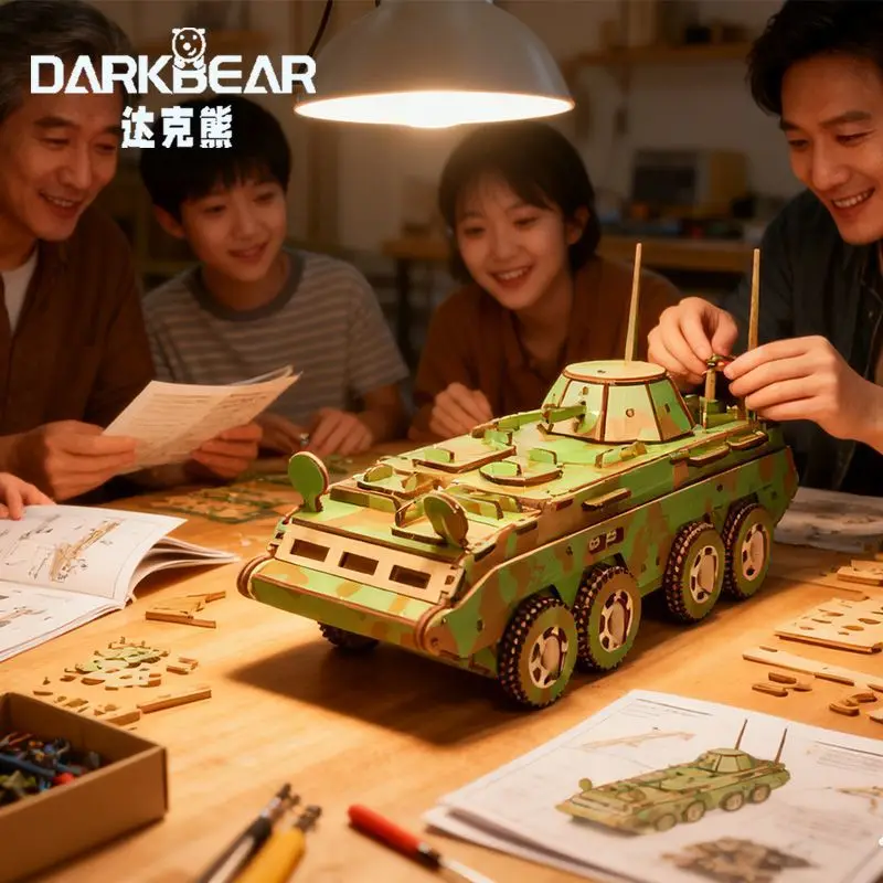 

Armored Car Military Stereoscopic Puzzle Toys DIY Model Kids Gift Puzzle Handmade Building Materials