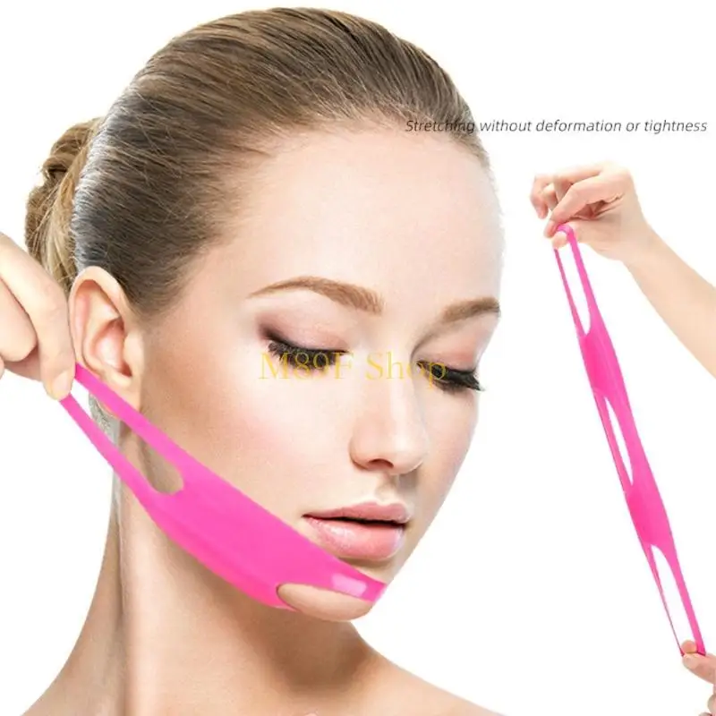 M89F V 라인 리프팅 마스크 실리콘 턱 스트랩 수면 용, 얼굴 리프트 처짐 방지 처짐