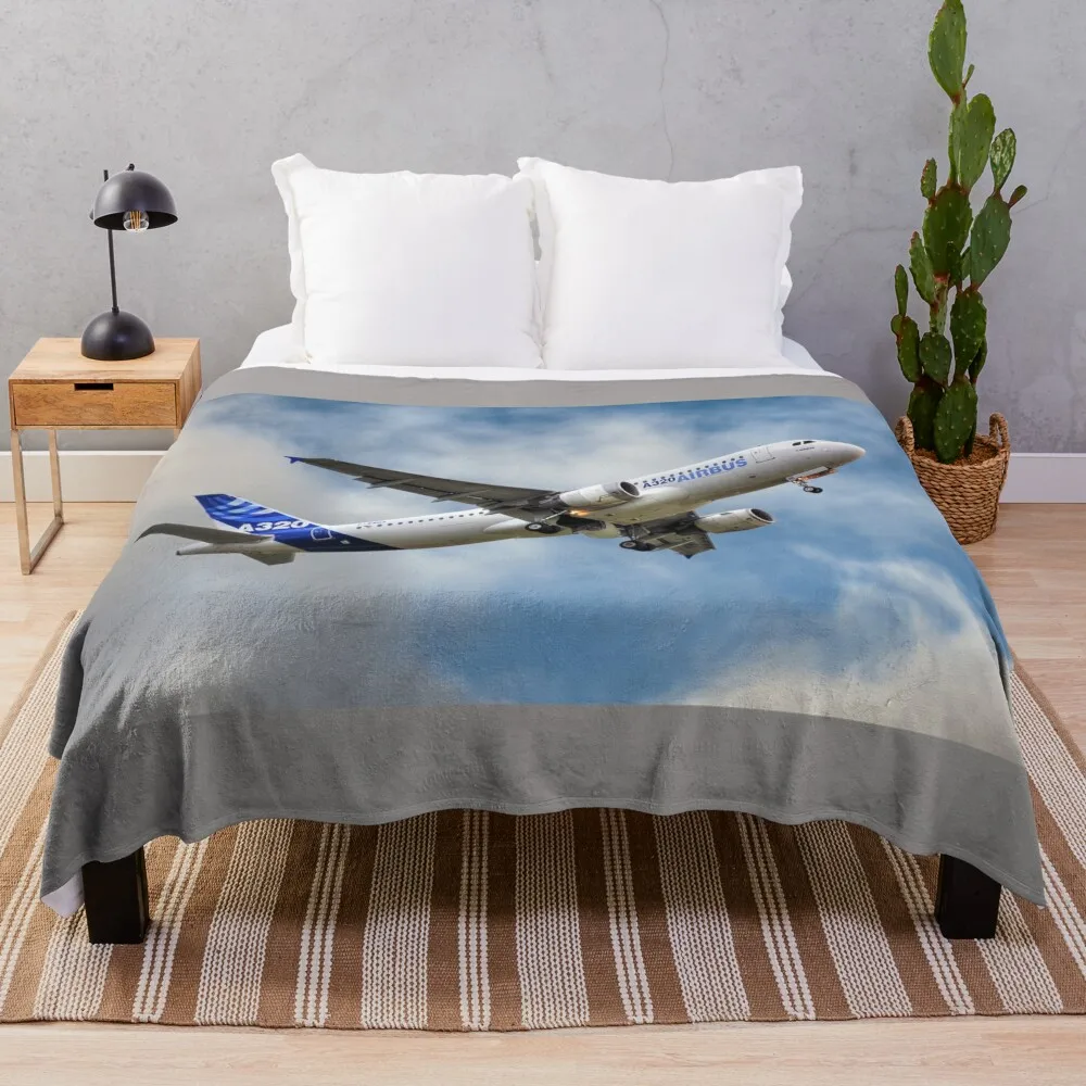 Airbus A320 Throw Blanket Single Bed Fashionable Kid'S Blankets