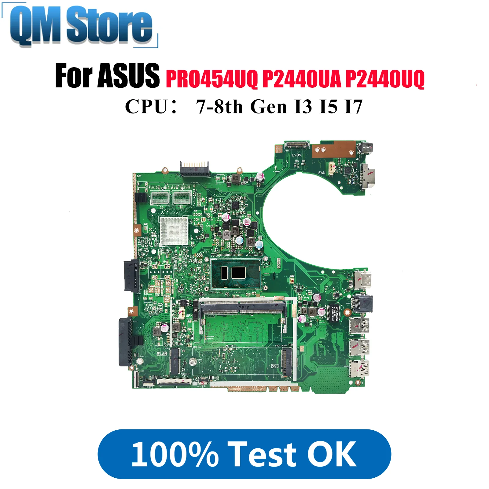

P2440UA Материнская плата для ноутбука ASUS ProArt P2440U P2440UF PRO454UQ P2440UQ P2440UA Материнская плата с процессором I3 I5 I7 100% tests OK stk