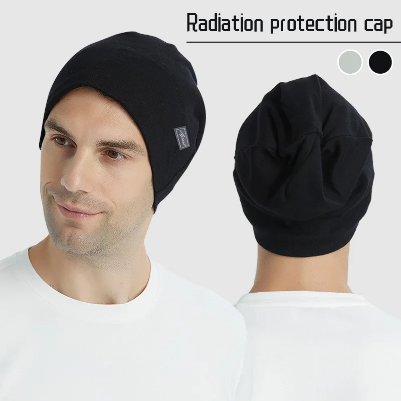 Unisex EMF Radiation Hat Electromagnetic Radiation Protective Sleep Cap Mobile Phone Computer TV Shielding Silver Fiber Cap