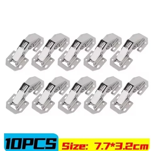

Cabinet hinges, furniture hardware, 10PCS, 90 degree steel cabinet hinges, non drilled hydraulic buffer hinges